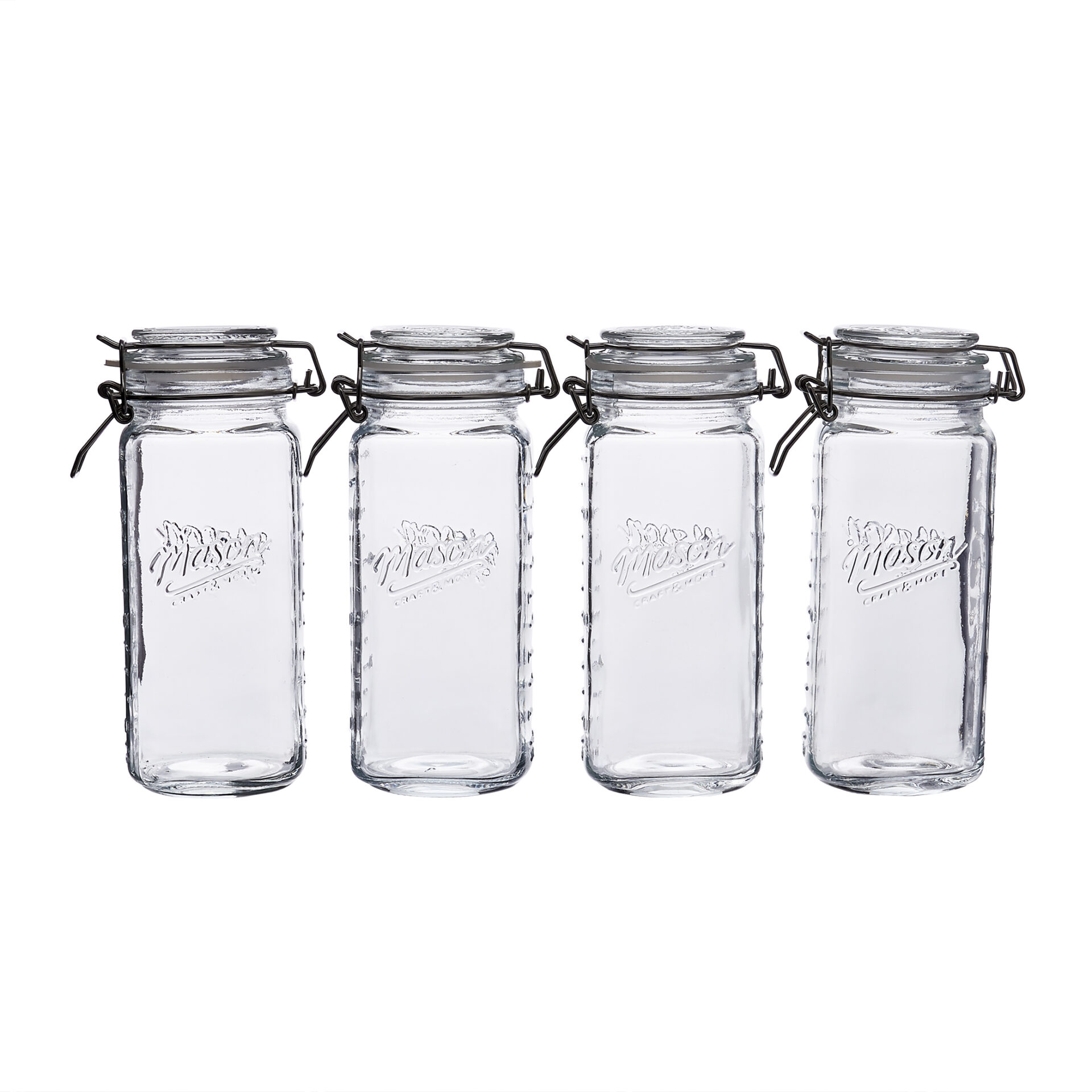 Set of 4 Mini Glass Storage Jars, 22 oz.
