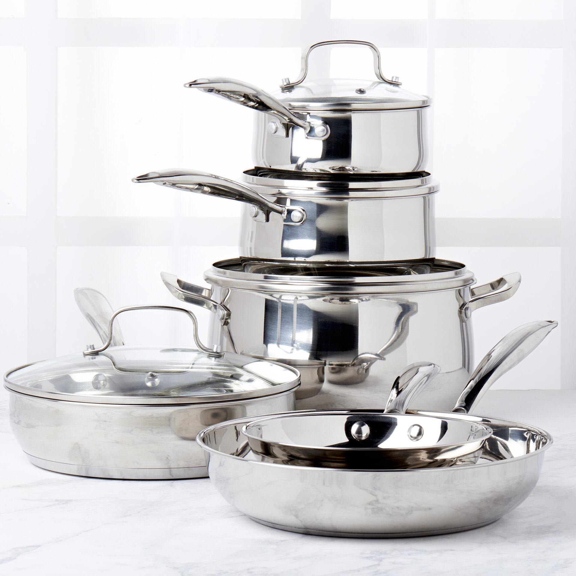 10-Piece Stainless Steel Cookware Set | Denmark Tools for Cooks